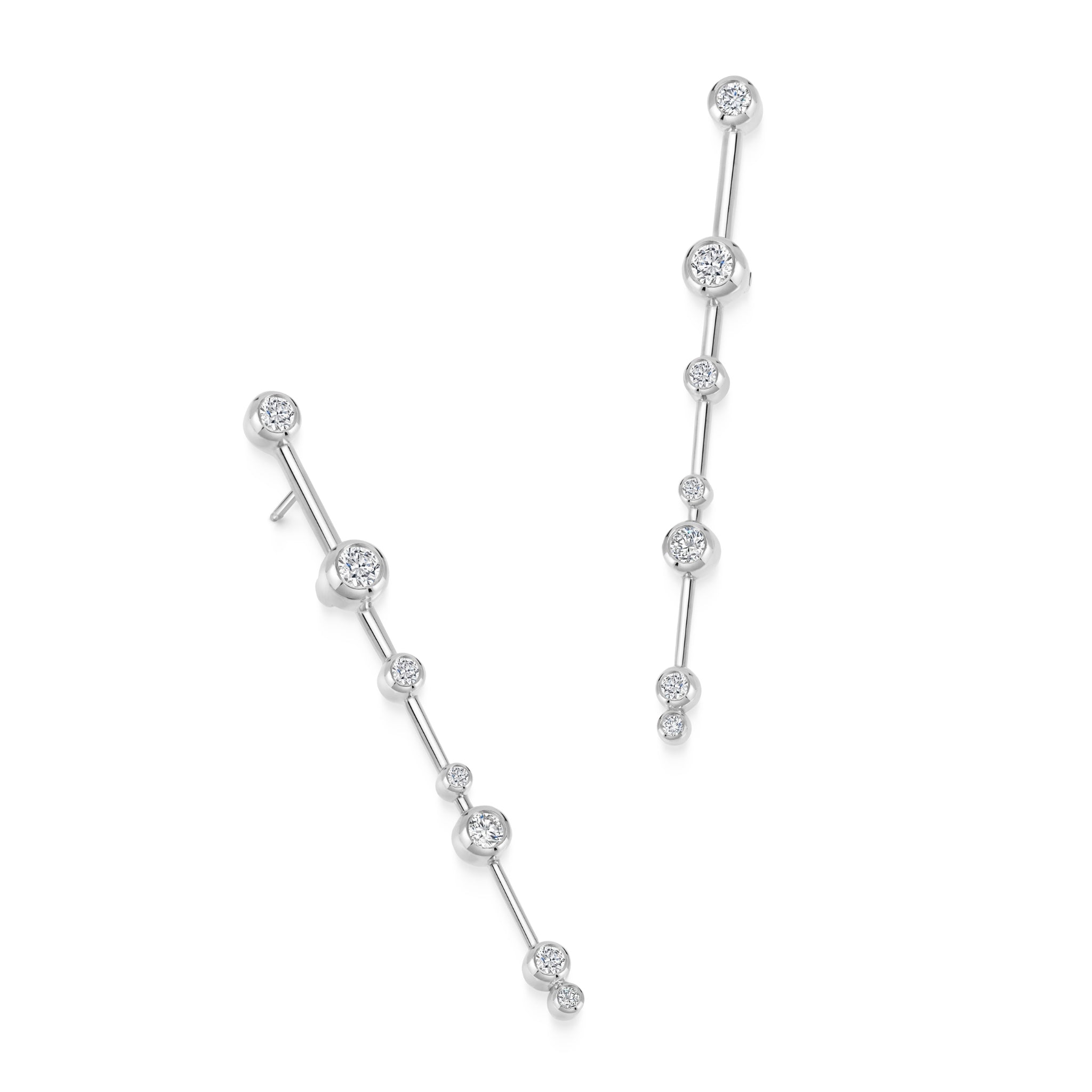 Ray Earrings in 18ct Yellow Gold and Diamonds